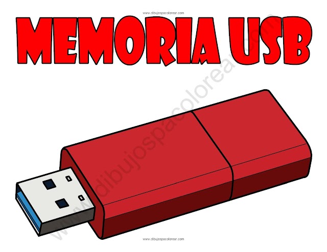 Memoria USB dibujo a color y para colorear